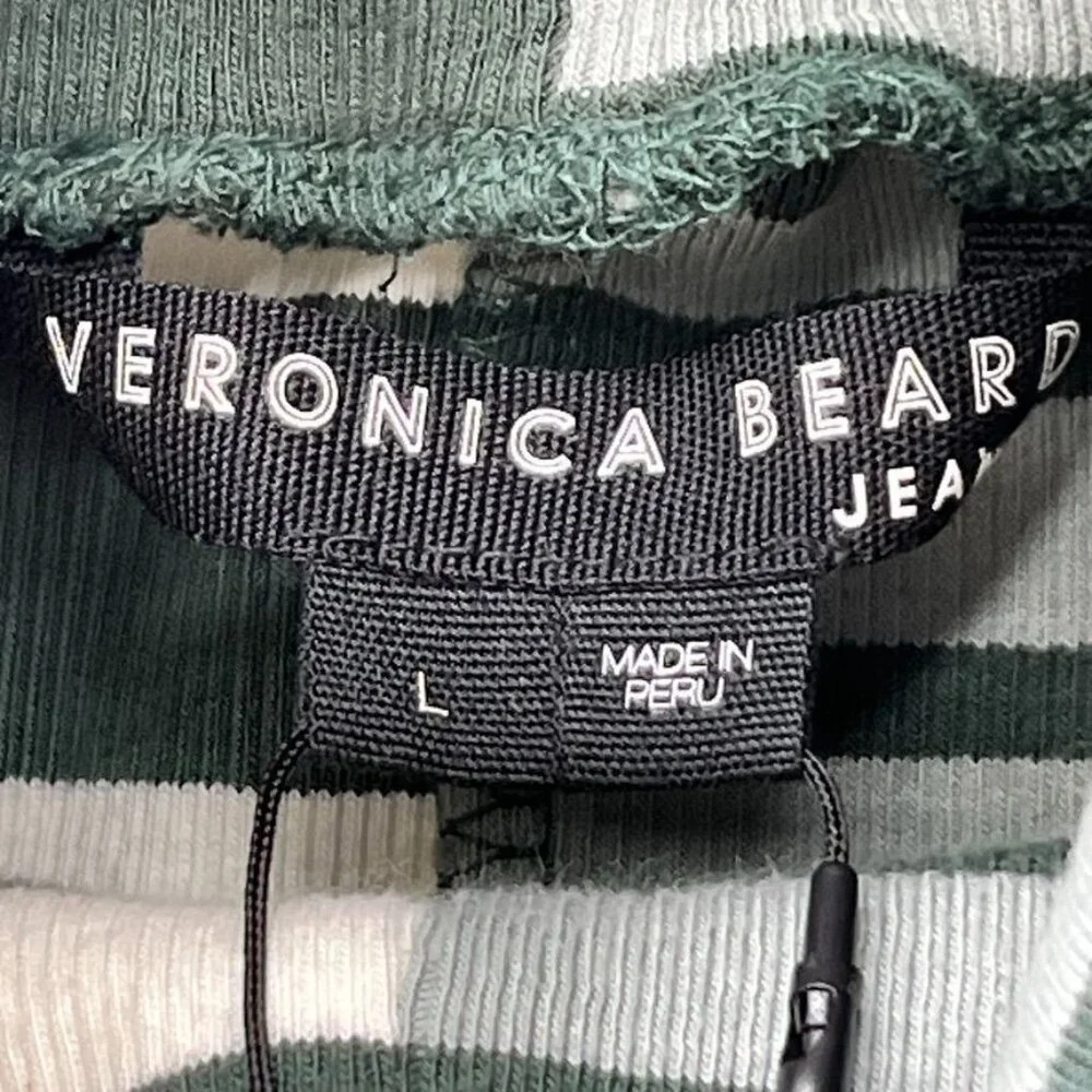 Veronica Beard Colorblock Cedar Turtleneck Size L in Forest Ivory  Long Sleeve - Picture 10 of 11